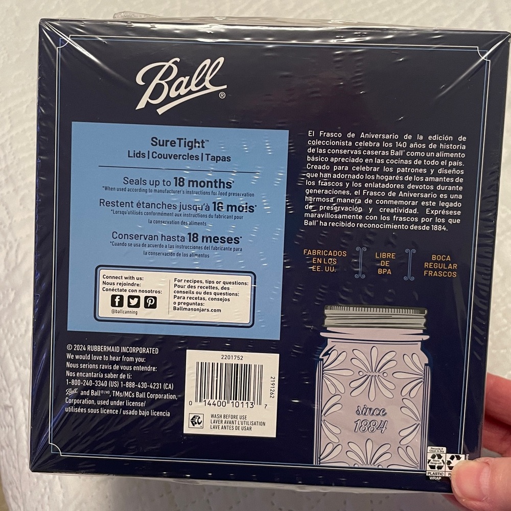 Set of 4 Lightly Used BALL Collectors Edition 140th Anniversary Canning Jars - Picture 8 of 12